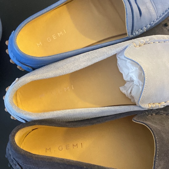 M. Gemi blue leather&suede felize moccasin loafers size 9.5/10 US 3 available - Picture 15 of 16